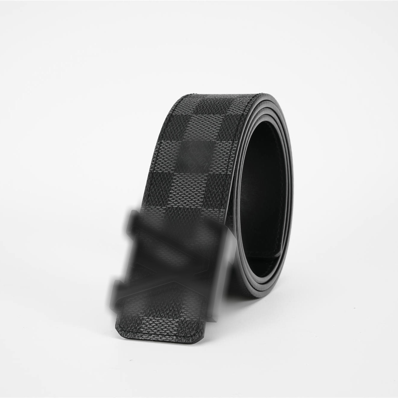 LV- Men's Black Checker Belt