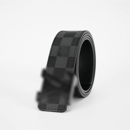 LV- Men's Black Checker Belt